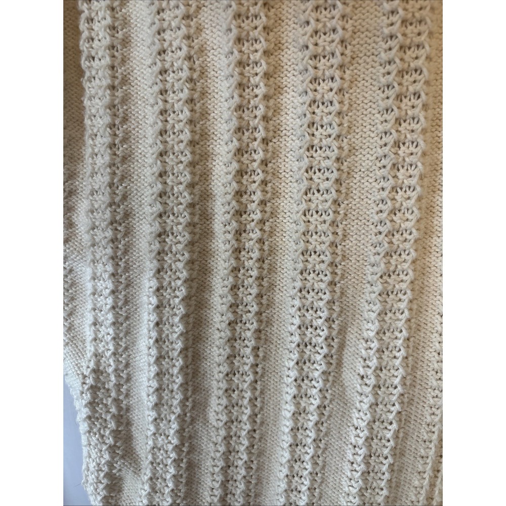 CJ Banks Women's Open Front Cardigan Sweater Cable-Knit Size 3X Ivory - Picture 3 of 7